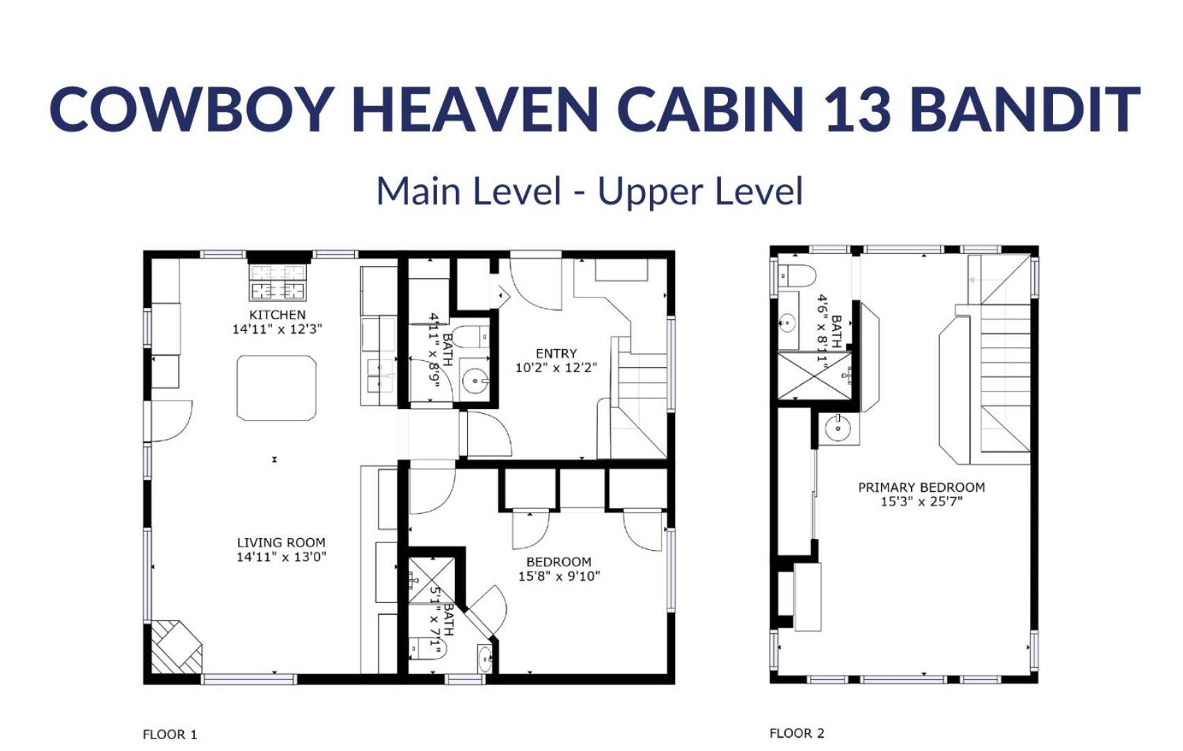 Cowboy Heaven Cabin 13 Bandit 大天空市 外观 照片